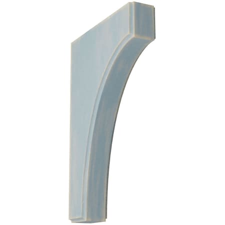 Ekena Millwork 1 3/4"W x 8"D x 12"H Clarksville Wood Vintage Decor Bracket, Driftwood Blue BKTWD02X08X12CVBU